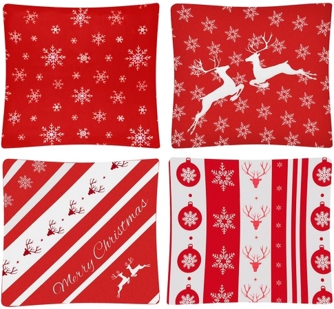 Vientisas kalėdinis stilius 4 vnt. rinkinyje