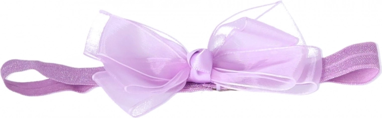 Elegantiška violetinė galvos juostelė su kaspinu