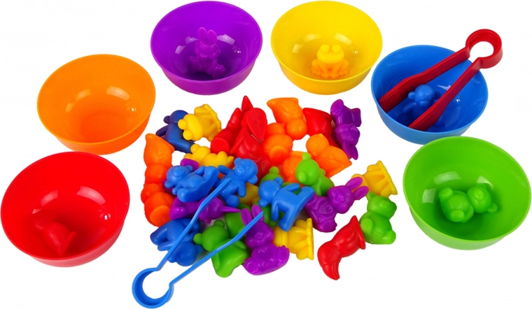 Spalvų rūšiavimas su gyvūnėliais