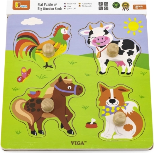 Colorful farm full of animals