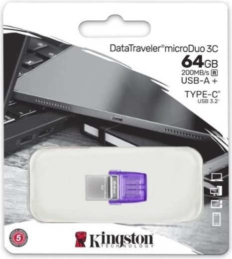 Fast transfers up to 200 MB/s with USB 3.2 Gen 1
