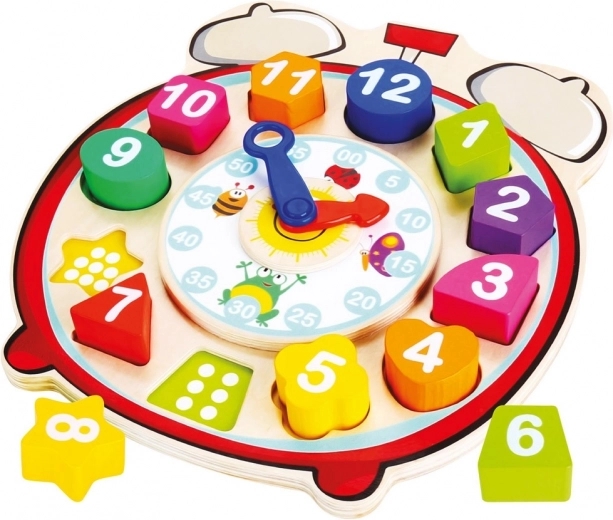 Colorful insert shapes with numbers