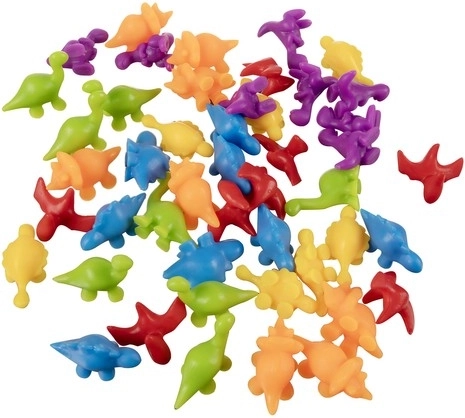 Saugios ir įvairiaspalvės dinozaurų figūrėlės