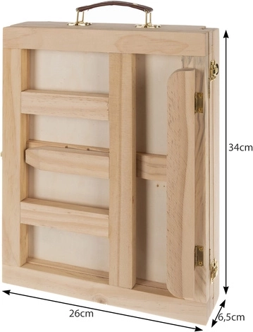 Praktiškas lagaminėlis su medine konstrukcija