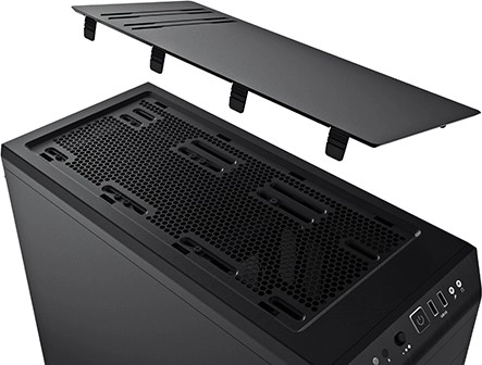 Adjustable top cover for silence or performance