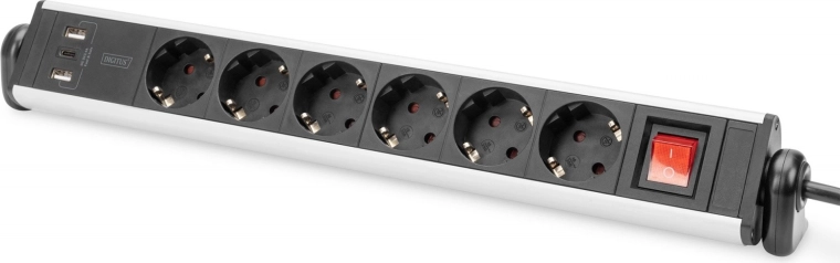 Šeši lizdai 45° + 3× USB visiems įrenginiams