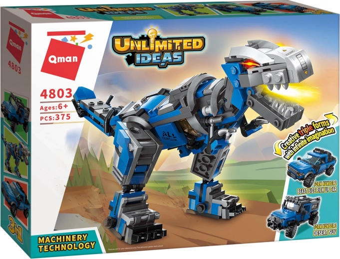 3in1: dinozauras ir du visureigiai automobiliai
