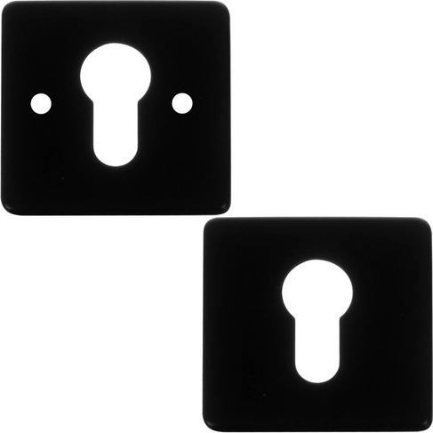 Moderni matinė juoda su kvadratine rozete