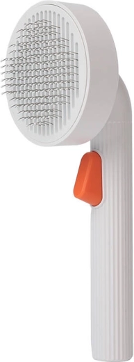 Self-cleaning button for quick cleaning