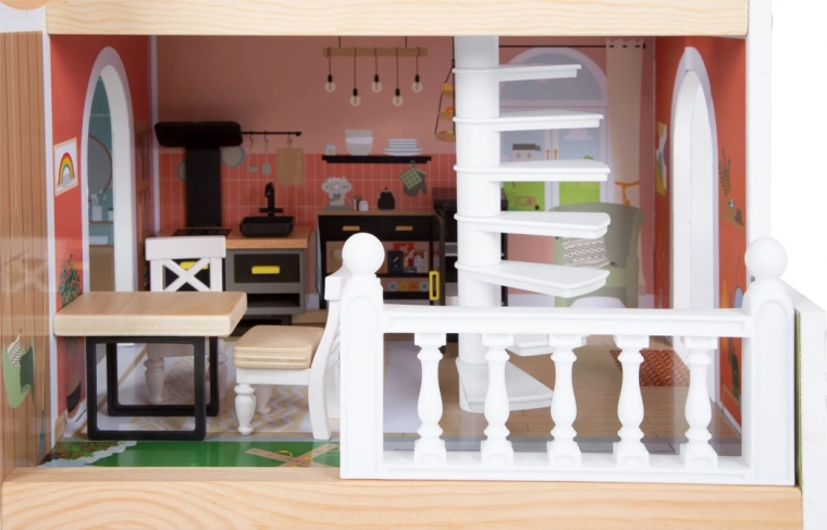 Open-ended play on two floors