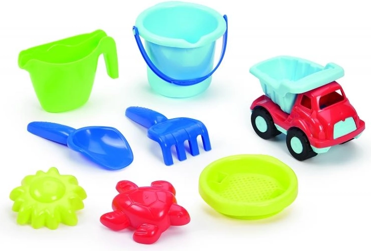 Pilnas smėlio rinkinys ryškiomis spalvomis