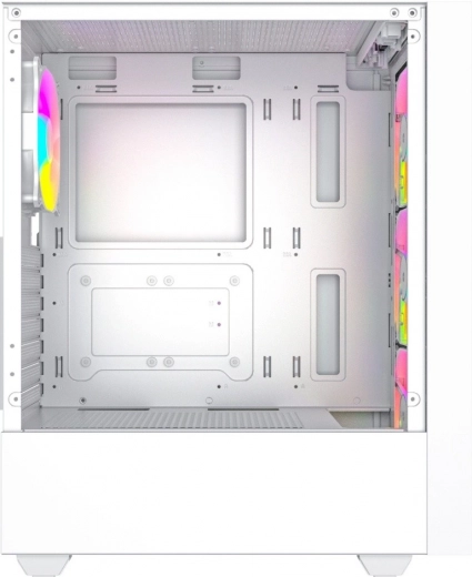 Semi-transparent side panel for easy access