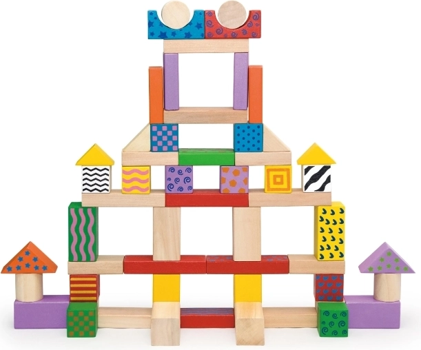 100 spalvingų kaladėlių begalinėms statyboms