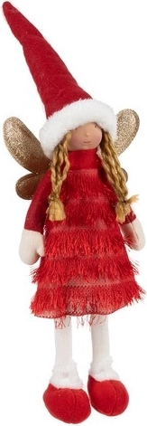 Stylish winter outfit in red