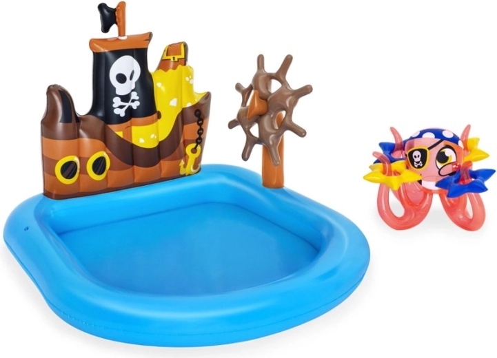 Piratų laivas su vairu