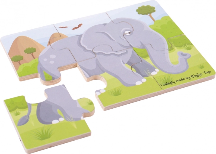 Large wooden pieces for little hands