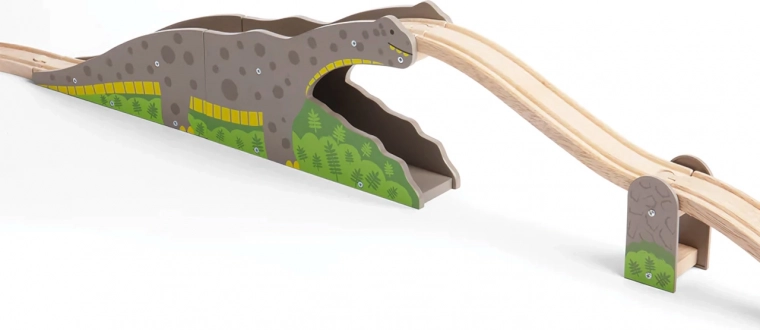 Dinozaurų tiltas su pravažiavimu ir viaduku