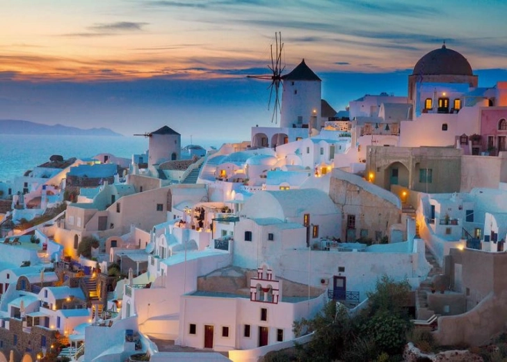 Santorini vaizdinis perteikimas