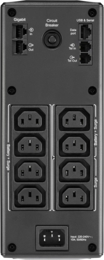Eight C13 outlets and rich connectivity