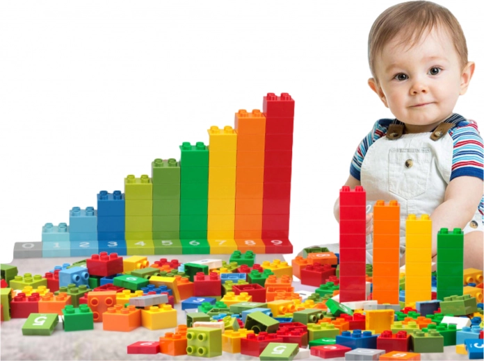56 colorful pieces for creative building