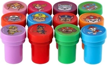 12 spalvingų antspaudukų su PAW PATROL herojais