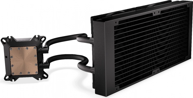 Stable cooling thanks to the 280 mm radiator and PWM pump