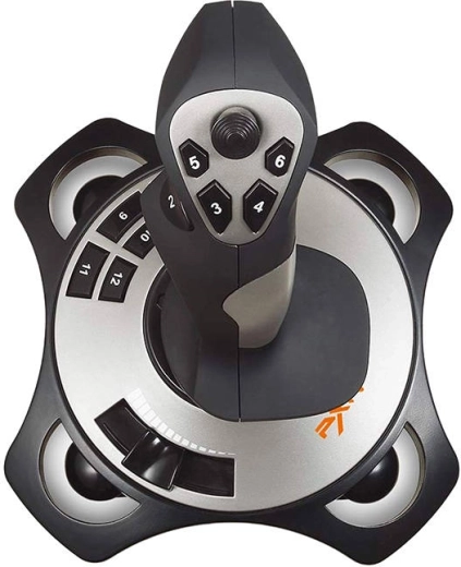 12 programmable buttons and hat switch