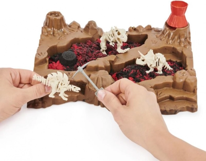 Double sand layer: discover from sand to “lava”
