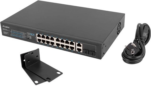Real 250 W PoE power for IP cameras and APs