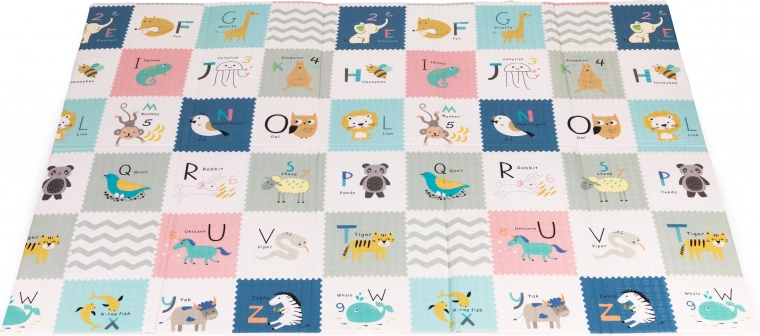 Double-sided design: alphabet and nature theme