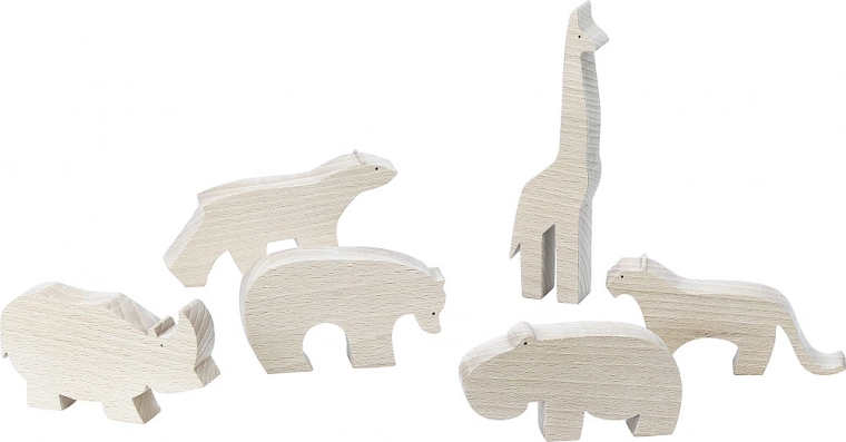 Collectible series of six animals