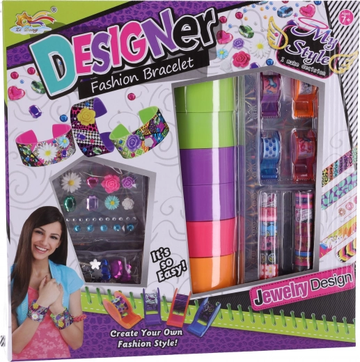 Spalvotos gumelės ir papuošalų dekoracijos