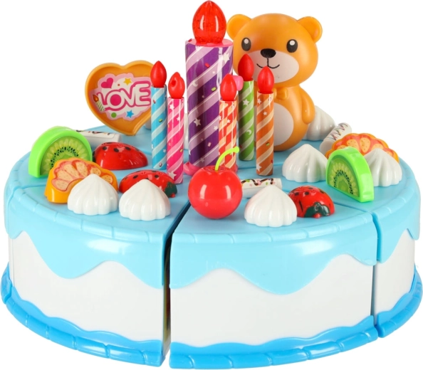 Kūrybiškas pjaustomas tortas su lipukais