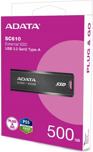 USB 3.2 Gen2 performance up to 550/500 MB/s