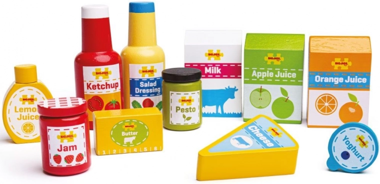 Realistiškai atrodantis maistas virtuvelėms ir parduotuvėlėms