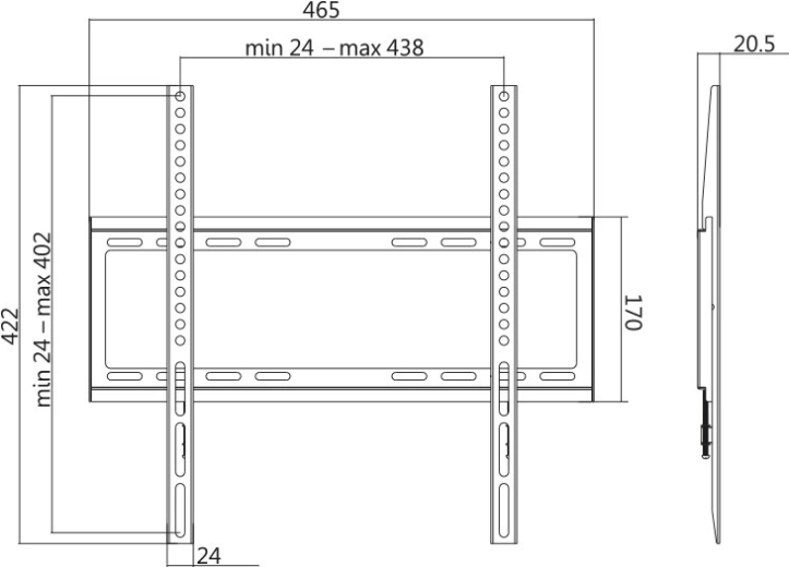 Adjustable VESA mounting