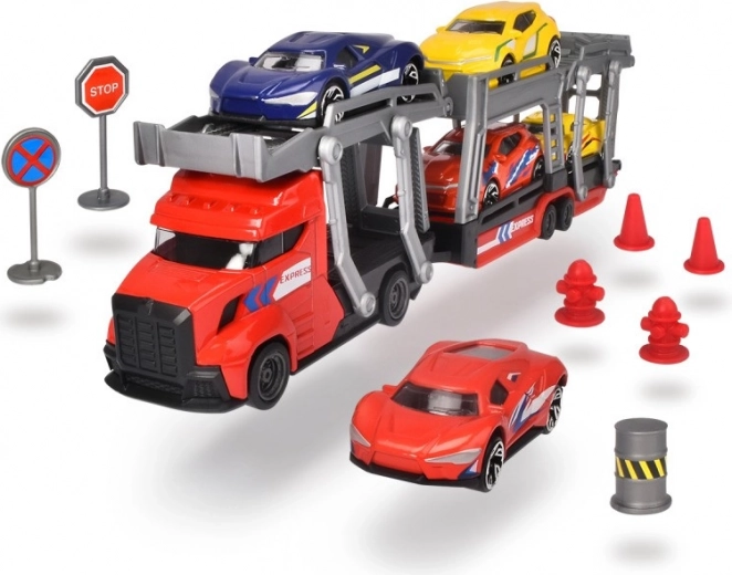 Automobiliukai ir kelio ženklai pakuotėje