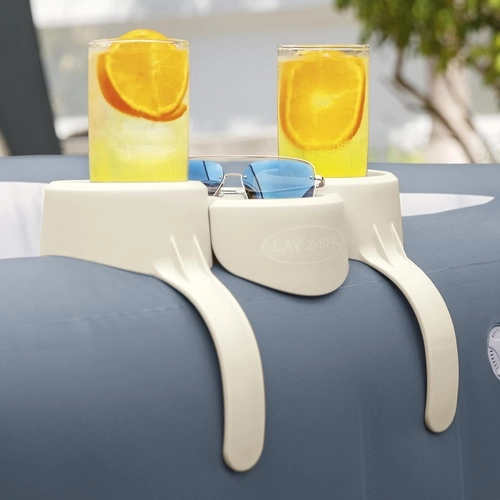 Du gėrimų laikikliai + naudingas padėklas