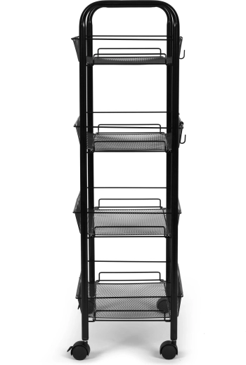 Keturi erdvūs krepšiniai lentynų krepšiai