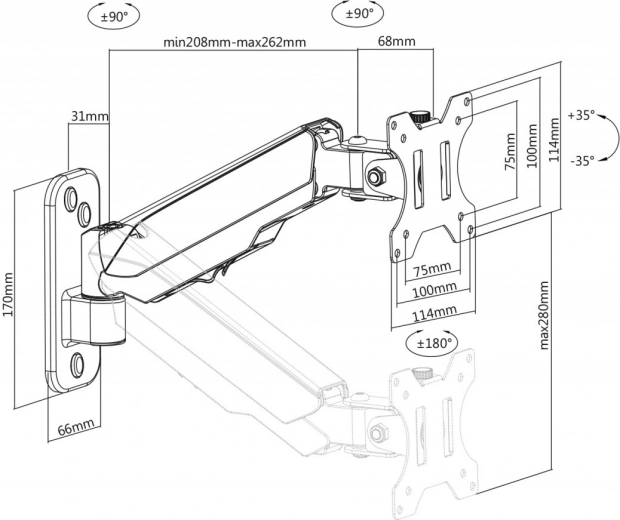 Full range of motion for perfect ergonomics