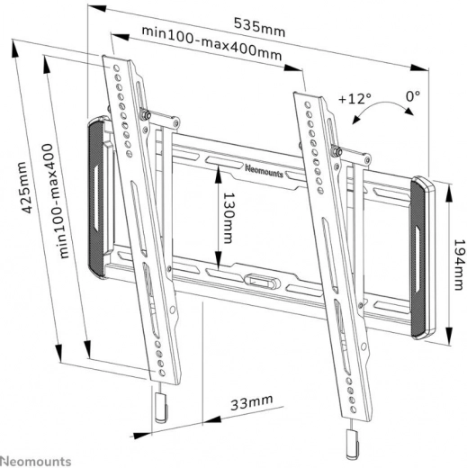 Smooth tilt up to 12° for the perfect angle
