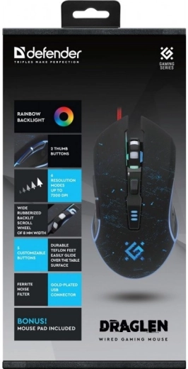 Up to 7200 DPI for in-game precision