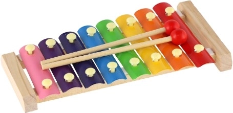 Spalvotos metalinės plokštelės lengvam natų mokymuisi