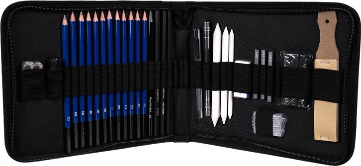 Universalūs pieštukai ir grafitas tikslumui bei šešėliams