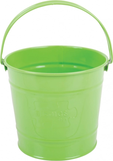 Sturdy metal bucket for small hands