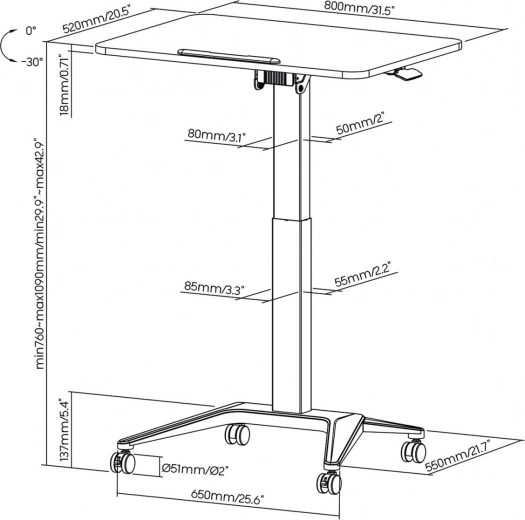 Ergonomics with a tilting desktop