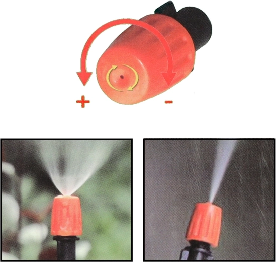 Reguliuojami purkštukai tiksliam nustatymui