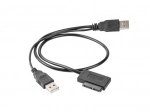 USB adapteris su maitinimu laidu -> SATA Slim SSD (13 kontaktų)