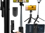 2-in-1 Selfie Stick and Tabletop Tripod with Bluetooth and Remote Control