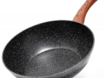 Granito wok VILDE Black&Wood 28 cm